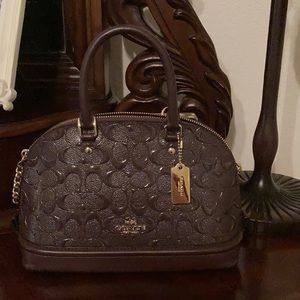 Chocolate Brown Leather Coach Crossbody